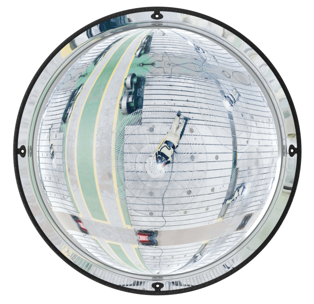 Купольное обзорное зеркало для производственных помещений 800 мм