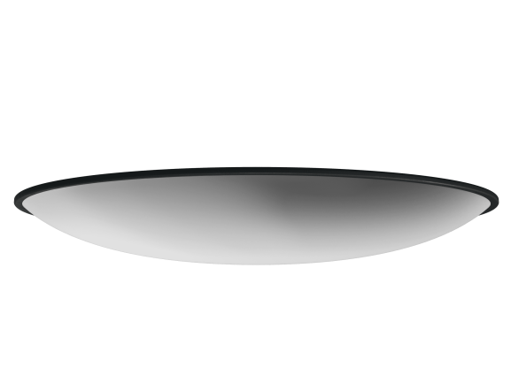 Зеркало обзорное круглое для помещений на гибком кронштейне 300мм вид сбоку