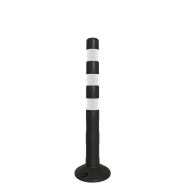 Столбик черный гибкий ССУ-750 мм ГОСТ 32843-2014 белые светоотражатели