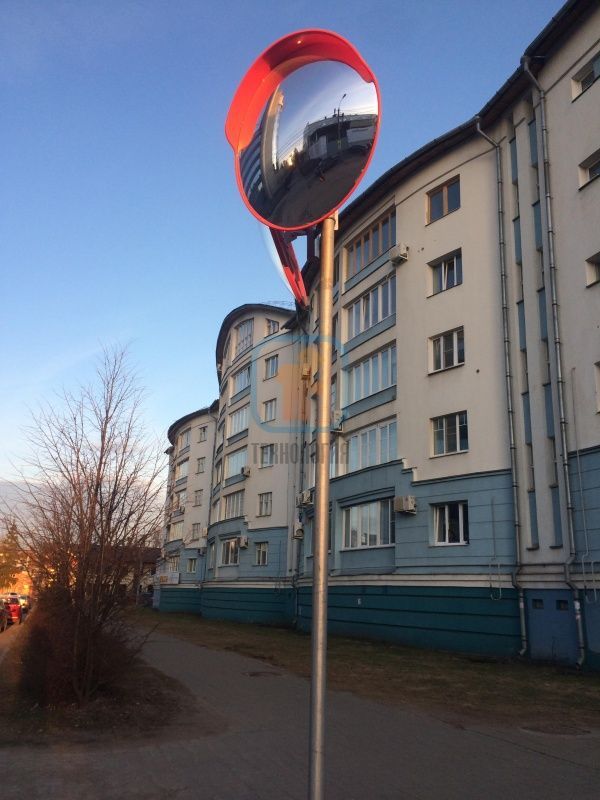 Зеркала дорожные ЗС-800 для улучшения обзора в зоне выезда Газпром Межрегионгаз Ярославль