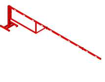 Шлагбаум ручной поворотный, проезд 5м,стрела разборная 5м