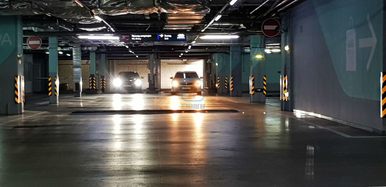Демпферы со светоотражающими элементами для улучшения видимости при движении по парковке (ТЦ «Достык Плаза»)
