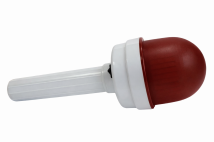 Фонарь ФС-4У с фотоэлементом (на батарейках) тонкая ручка, красный