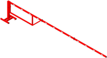 Шлагбаум ручной поворотный, проезд 6м,стрела разборная 6м