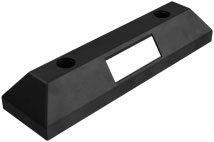 КР-0,55 Колесоотбойник резиновый без рисунка белый светоотражатель Россия