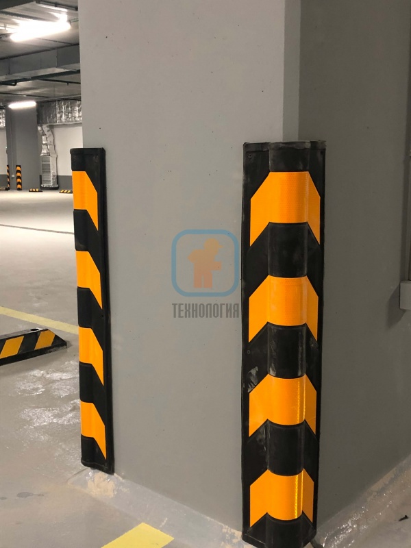 Защита колонн подземного паркинга БЦ АЛКОН, г. Москва с помощью демпферов из резины