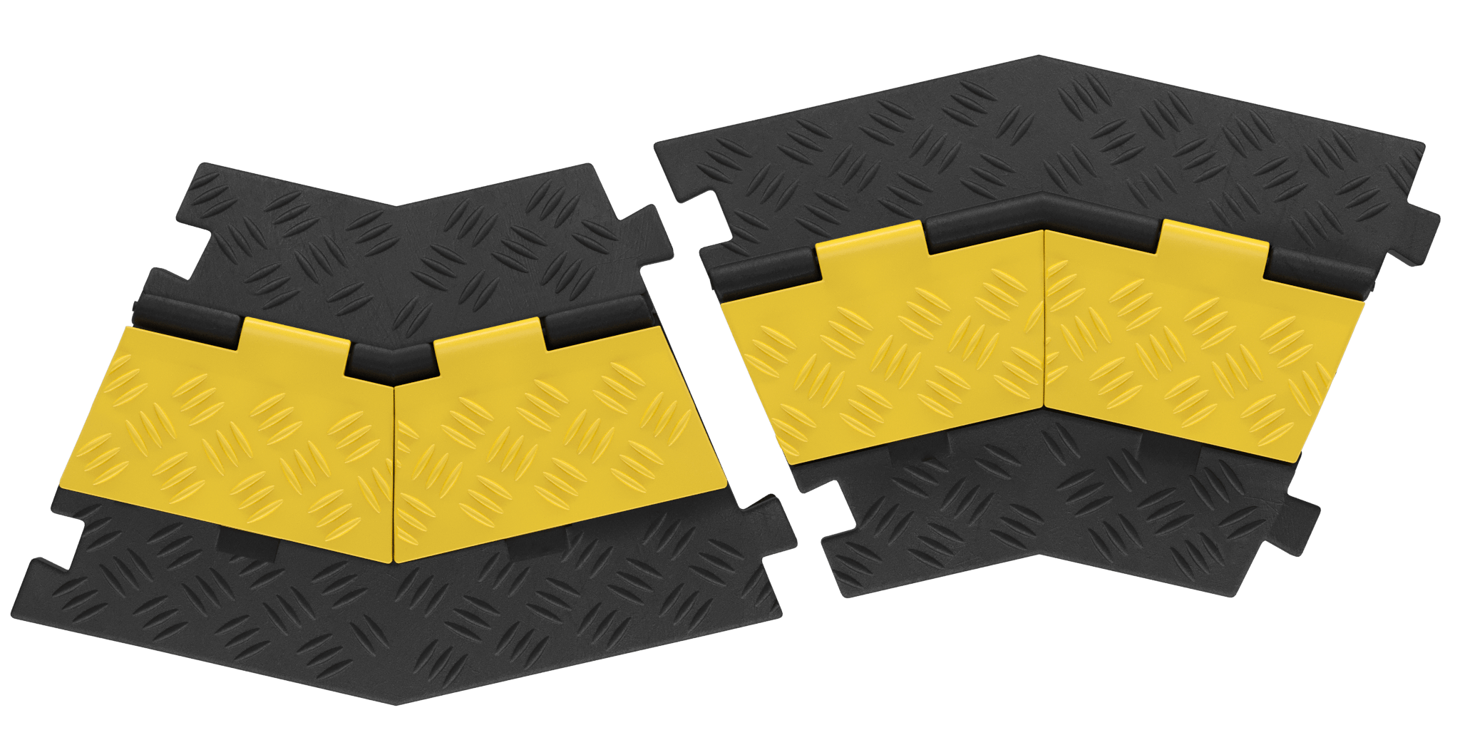 Соединения типа "пазл" на трехканальных кабель-каналах Соединения типа "пазл" на трехканальных кабель-каналах