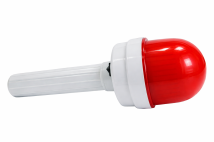 Фонарь ФС-4У с фотоэлементом (на батарейках) тонкая ручка, красный