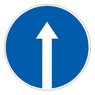 Маска дорожного знака Профиль 4.1.1 (синий фон с белой окантовкой)
