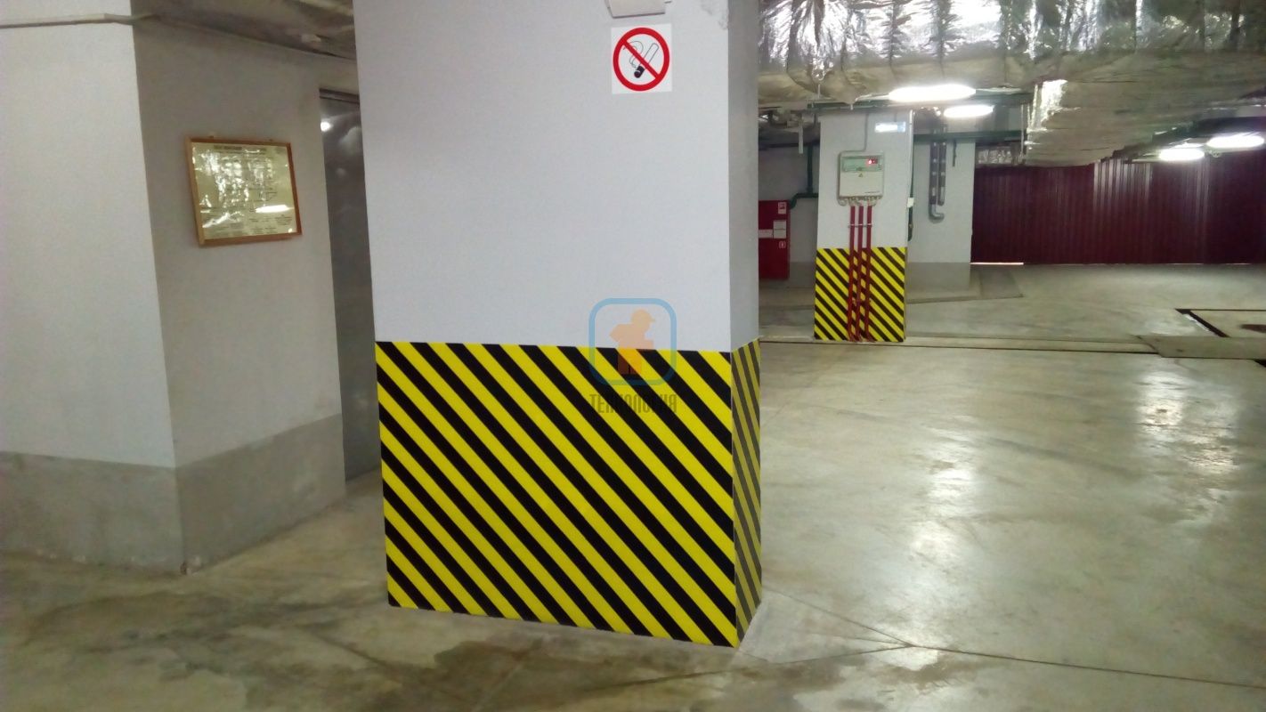 Защита колонн подземного паркинга с помощью демпферов (гостиница «Интурист», г. Москва)