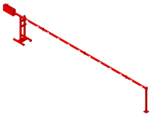 Шлагбаум ручной подъемный, проезд 6м,стрела разборная 6 м.