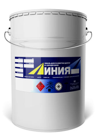 Эмаль «Линия Аэро» желтая для дорожной разметки 