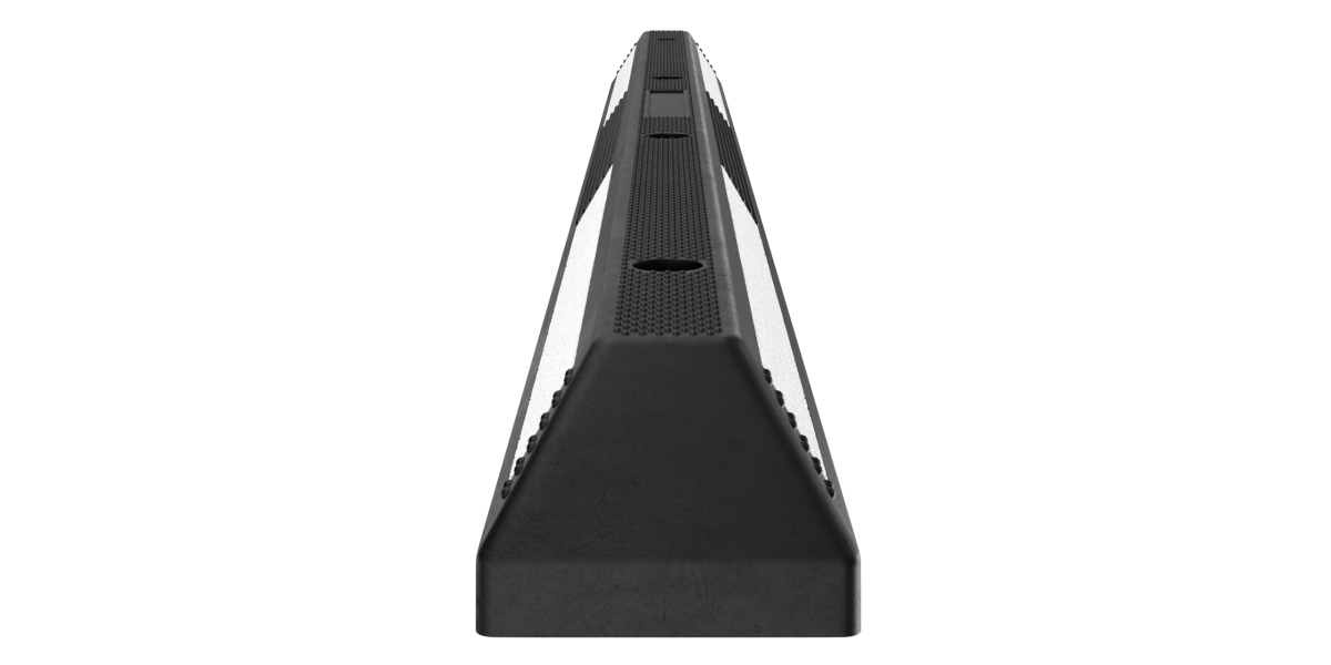 КР-2,0 Колесоотбойник резиновый цельный  в точку белый светоотражатель Китай 