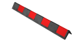ДУ-12 Отбойник угловой резиновый красно-черный