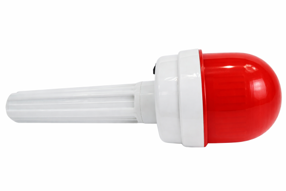 Фонарь ФС-4У с фотоэлементом (на батарейках) красный 