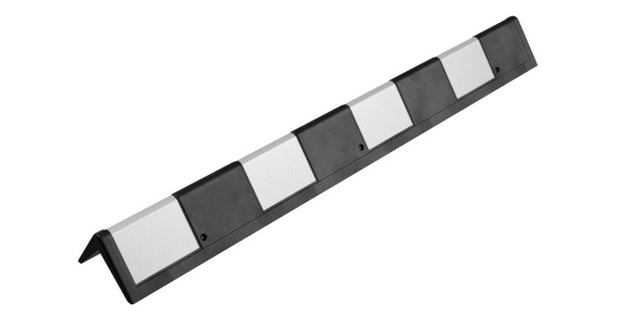 Демпфер угловой резиновый прямые светоотражатели белые ДУ-12 