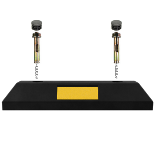 КР-0,55 Колесоотбойник резиновый без рисунка белый светоотражатель Россия