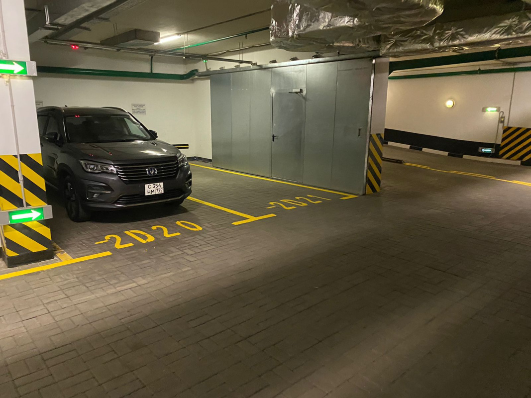 Разметка подземной парковки - фото 7