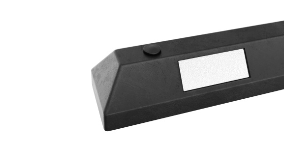 КР-1,83 Колесоотбойник резиновый секционный без рисунка белый светоотражатель Россия 