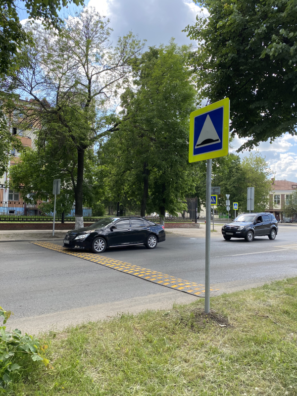 Снижение скорости автомобилями перед ИДН, установленными на ул. Наумова, г. Ярославль