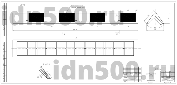 Демпфер угловой резиновый прямые светоотражатели белые ДУ-12 
