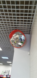 Зеркало сферическое с козырьком ЗС-600