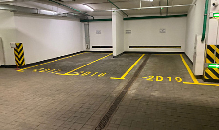 Разметка подземной парковки