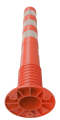 Мягкий столбик разделительный цельный 750 мм с креплением для цепи вид снизу