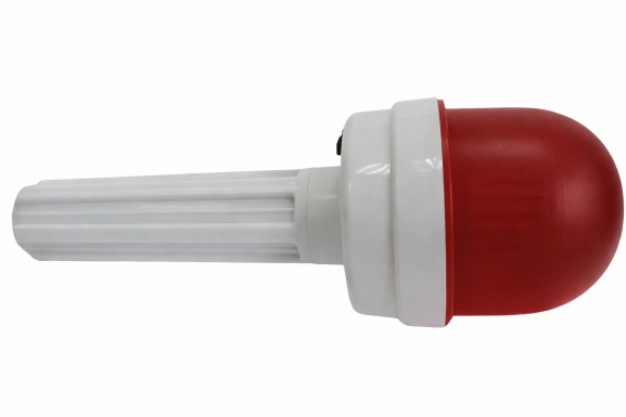 Фонарь ФС-4У с фотоэлементом (на батарейках) красный 