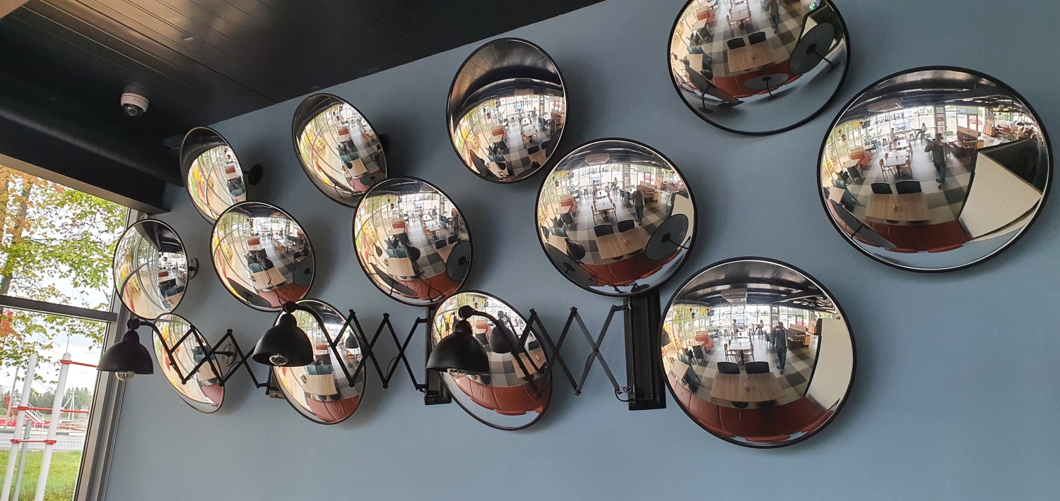 Применение сферических для оформления интерьера, кафе «Баранка», трасса М8