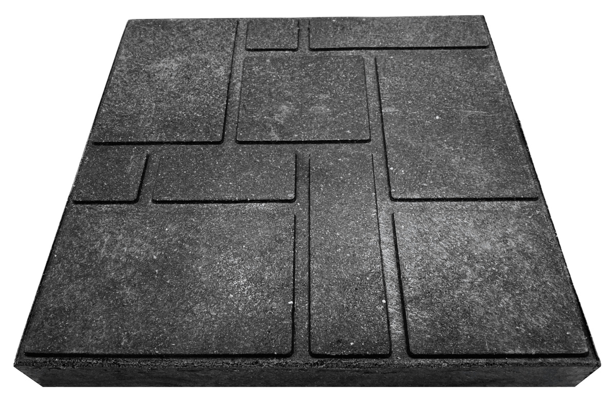 Плитка полимерпесчаная тротуарная 333х333х25 мм черная (темно-серая)