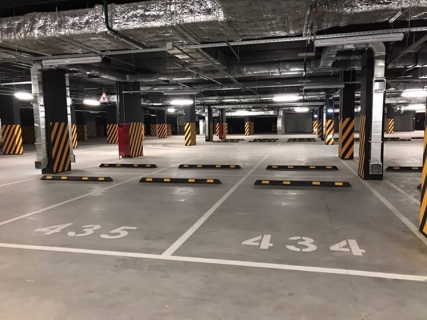 КР-1,83 Колесоотбойник резиновый секционный без рисунка белый светоотражатель Россия