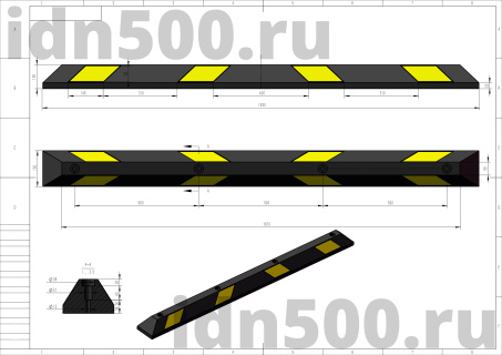 Колесоотбойник КР-1,83 цельный в точку (К)