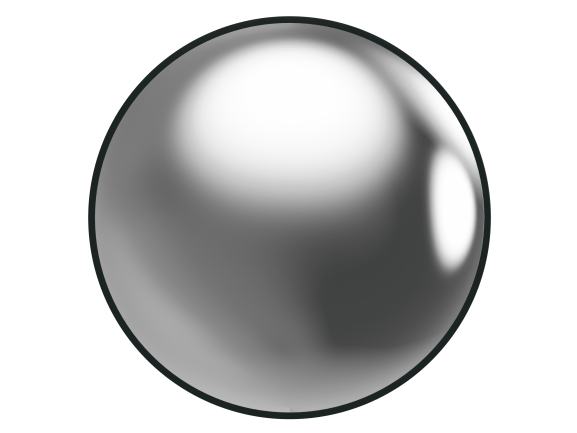Зеркало сферическое для помещений круглое на шарнирном креплении 900мм вид спереди