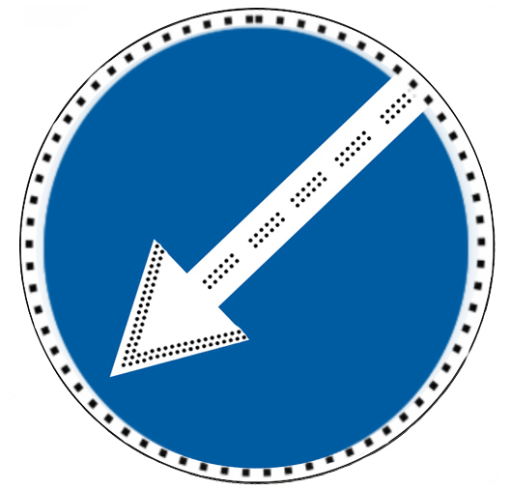 Знак 4.2.1, 4.2.2, 4.2.3 , D 700 светодиоды по контуру и стрелке 