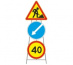 Переносная опора для трех дорожных знаков (тренога)