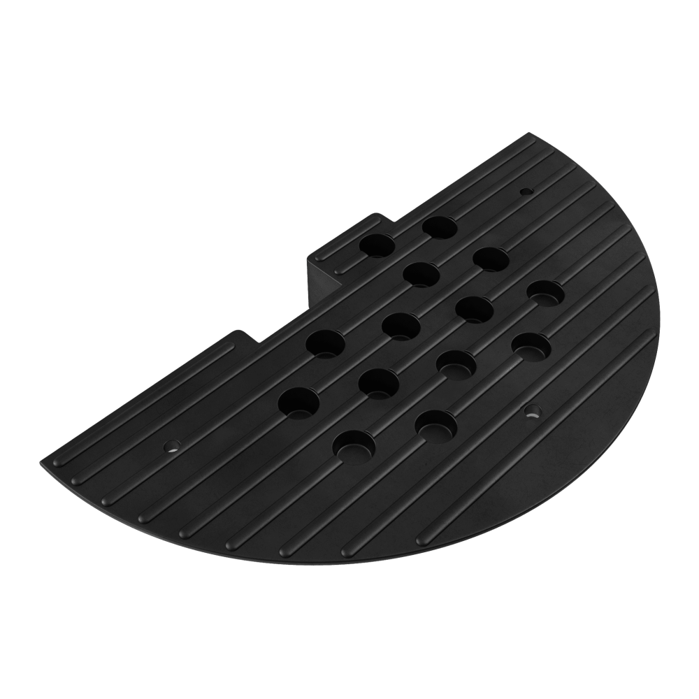 Концевой элемент ИДН-500-2 из резины, три точки усиленного крепления, вид снизу