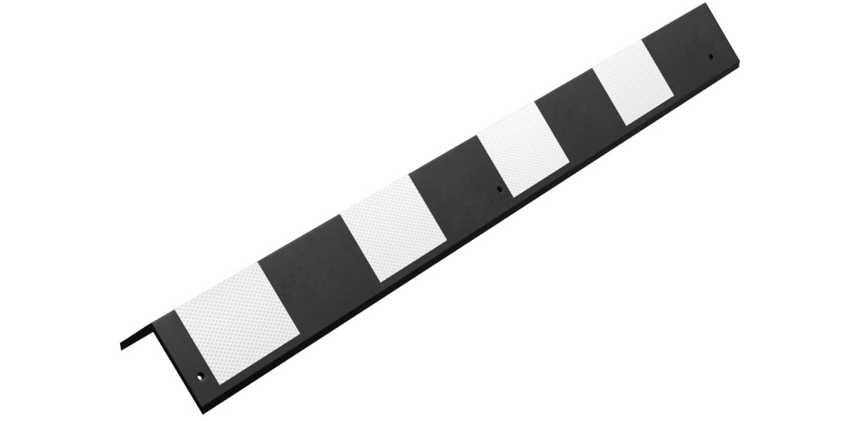 Демпфер угловой резиновый прямые светоотражатели белые ДУ-8-900 