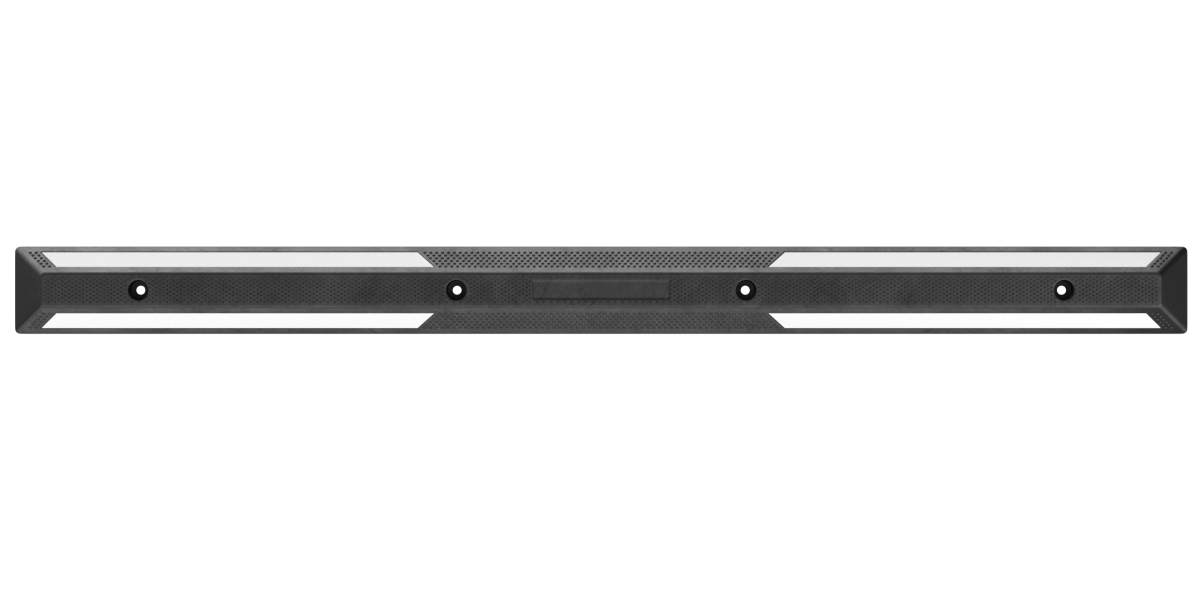 КР-2,0 Колесоотбойник резиновый цельный  в точку белый светоотражатель Китай 