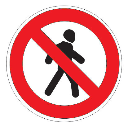 3.10 — Движение пешеходов запрещено 