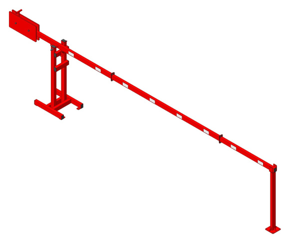 Шлагбаум ручной подъемный, проезд 4м,стрела разборная 4м 