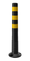 Гибкий столбик черный 750 мм ТПУ с черно-желтыми светоотражателями