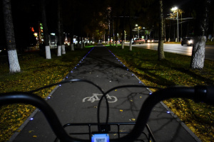 Видимость велодорожек в ночное время