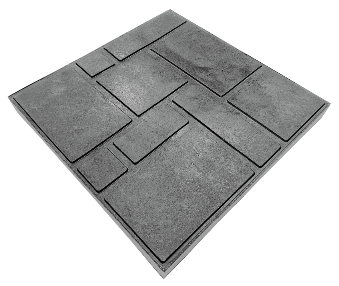 Тротуарная полимерно-песчаная плитка 333х333х25 мм антрацит (темно-серая)