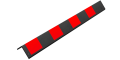 ДУ-8-900 Отбойник резиновый угловой черно-красный