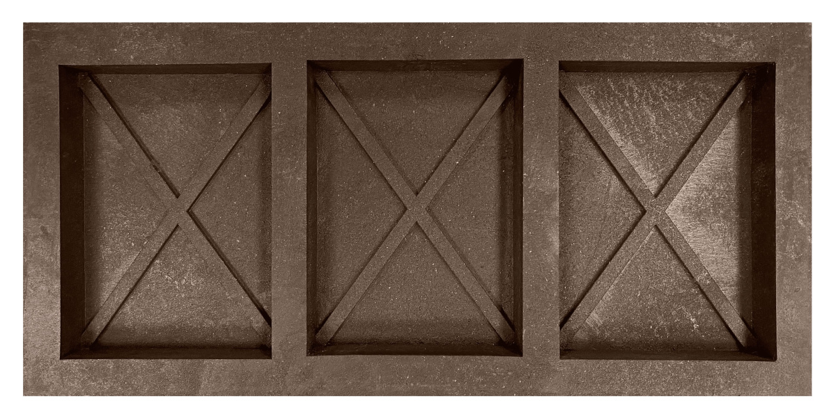 Бордюр полимерно-песчаный коричневый 500х240х50 мм