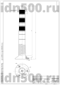 Гибкий сигнальный столбик 750 мм схема-чертеж