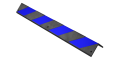 ДУ-8 Демпфер угловой резиновый сине-черный