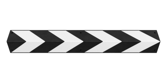 Демпфер угловой резиновый косые светоотражатели ДУ-8 белый 