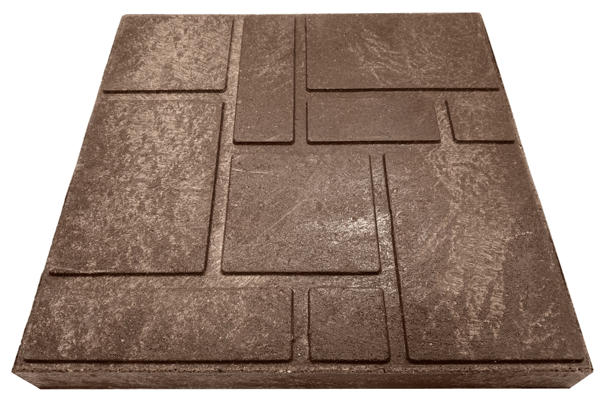Плитка полимерпесчаная тротуарная 333х333х25 мм коричневая
